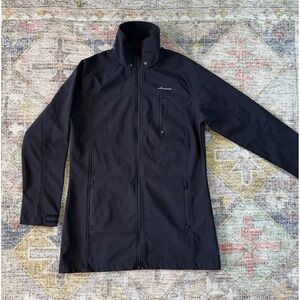 Abacus  Women's Black Softshell Golf Rain Jacket Size Small Waterproof Zip Up